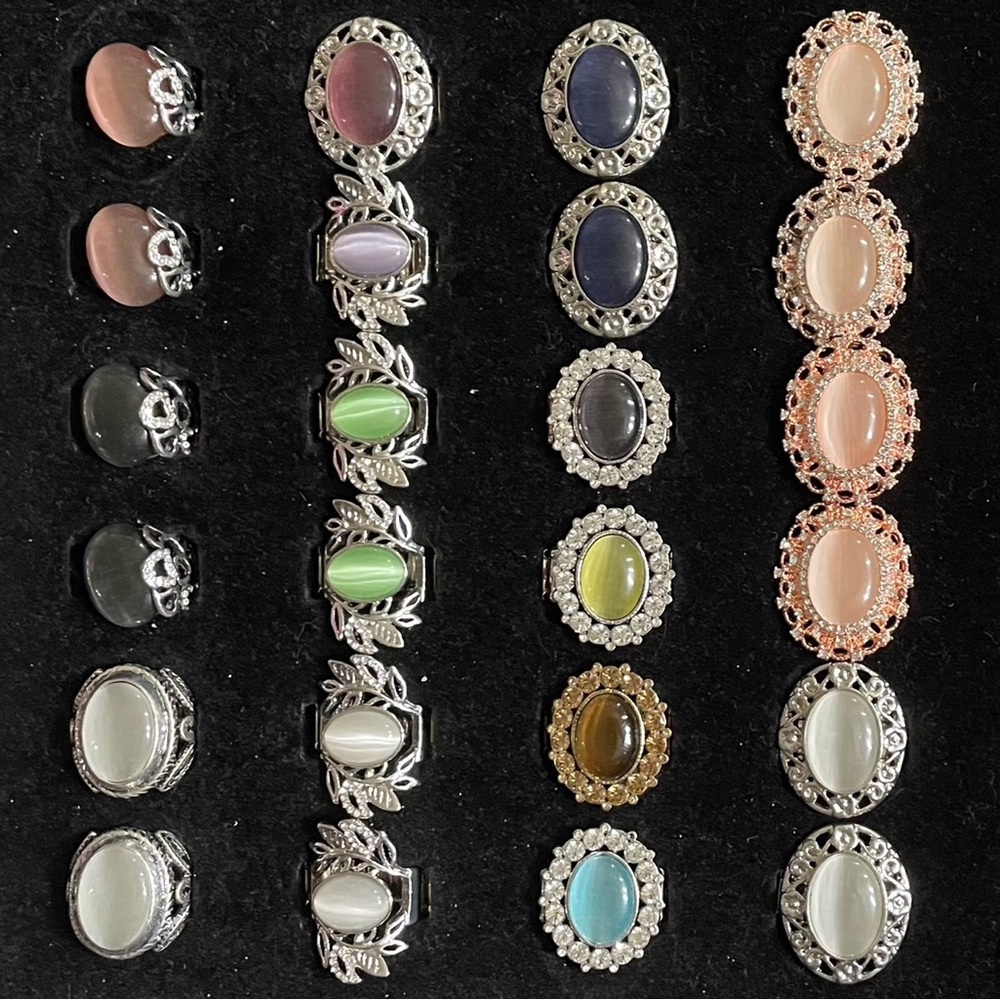 New 24 moonstone paparazzi rings for low price
